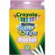12 SUPERTIPS WASHABLE MARKERS - PASTEL COLOURS