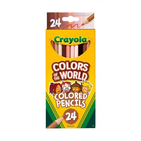 COLOUR OF THE WORLD - 24 SKIN TONE COLOURED PENCILS