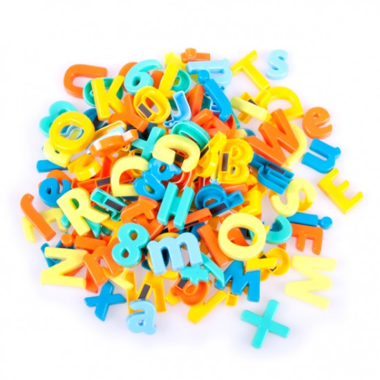 128 PIECES MAGNETIC LETTERS, NUMBERS & SIGNS