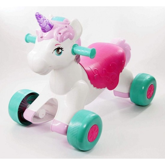 LIGHTS N' SOUNDS UNICORN RIDE-ON