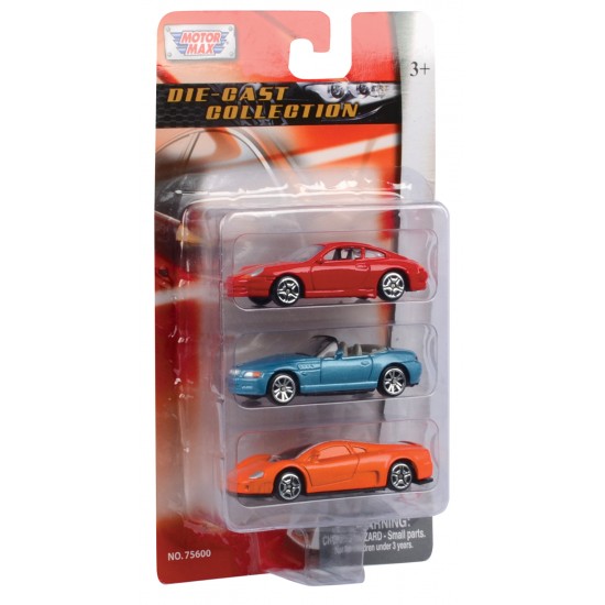3 PC 3" DIE CAST VEHICLE SET (BLISTER CARD)