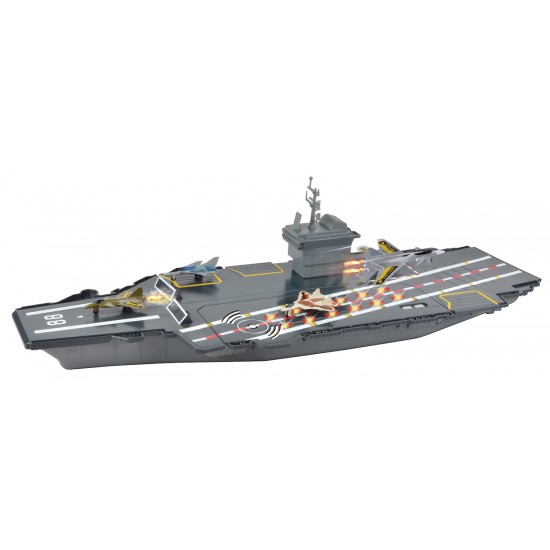 BATTLE ZONE - 32" ELECTRONIC AIRCRAFT CARRIER W/4 PCS 3.5" MX PLANES 