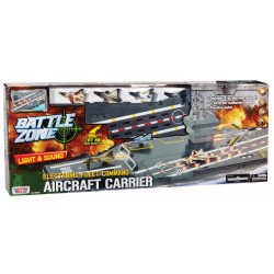 BATTLE ZONE - 32" ELECTRONIC AIRCRAFT CARRIER W/4 PCS 3.5" MX PLANES 