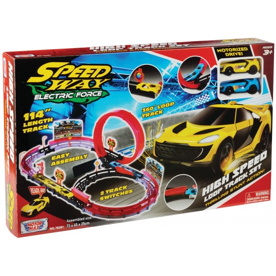 B/O HIGH SPEED RACING TRACK SYSTEM WITH 2 CARS