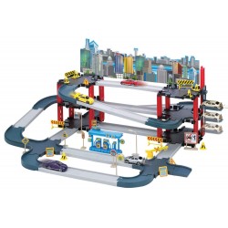 DYNA CITY MULTI-LEVEL PARKING TOWER WITH FOUR 3" CARS - 88 PIECES