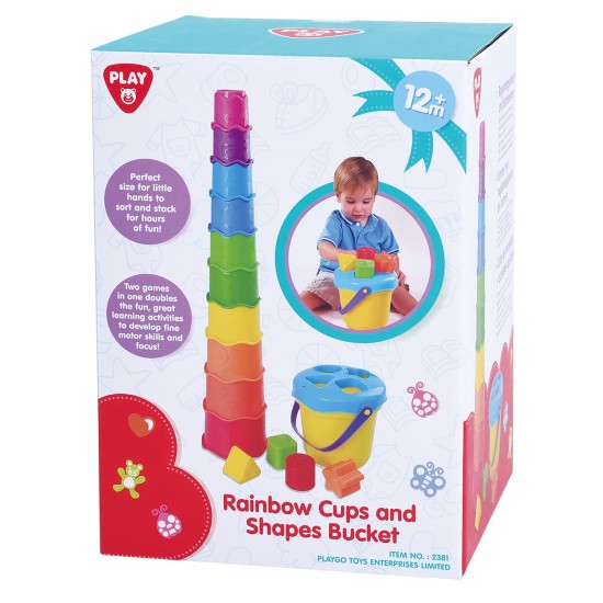 RAINBOW CUPS & SHAPES BUCKET
