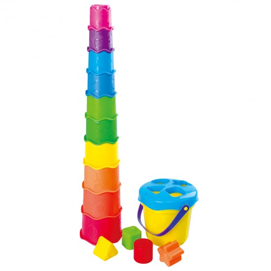 RAINBOW CUPS & SHAPES BUCKET