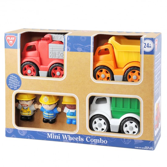 MINI WHEELS COMBO (DUMP TRUCK, CITY BIN TRUCK, FIRE ENGINE)