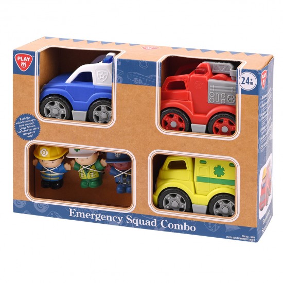 EMERGENCY WHEELS COMBO (AMBULANCE, FIRE ENGINE, POLICE CAR)
