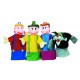 4 PIECES LARGE HAND PUPPET WITH PLASTIC THEATRE PLAYSET