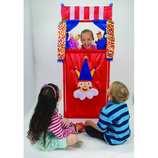 4 PIECES HAND PUPPET & PLASTIC THEATRE