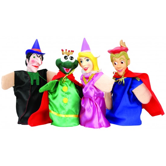 4 PIECES HAND PUPPET & PLASTIC THEATRE