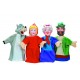 4 PIECES LARGE HAND PUPPET WITH DOORWAY THEATRE