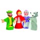 4 PIECES LARGE HAND PUPPET WITH PLASTIC THEATRE