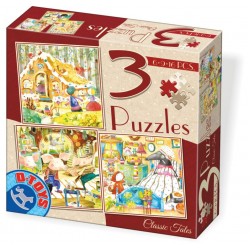 3 PUZZLES CLASSIC TALES 6-9-16 PIECES