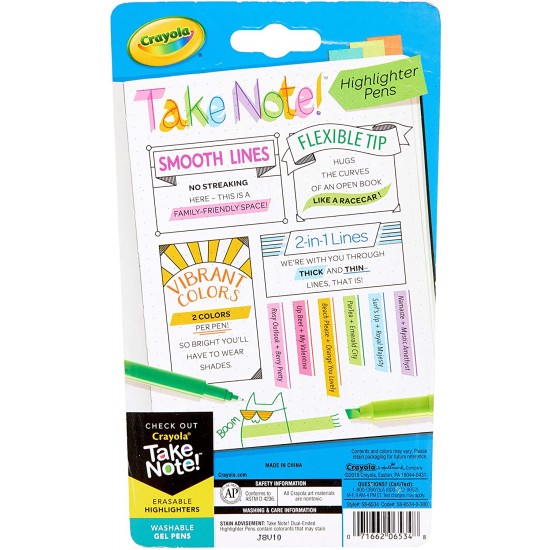 TAKE NOTE DUAL ENDED HIGHLIGHTERS