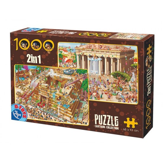 PUZZLE 1000 CARTOON COLLECTION 2 IN 1