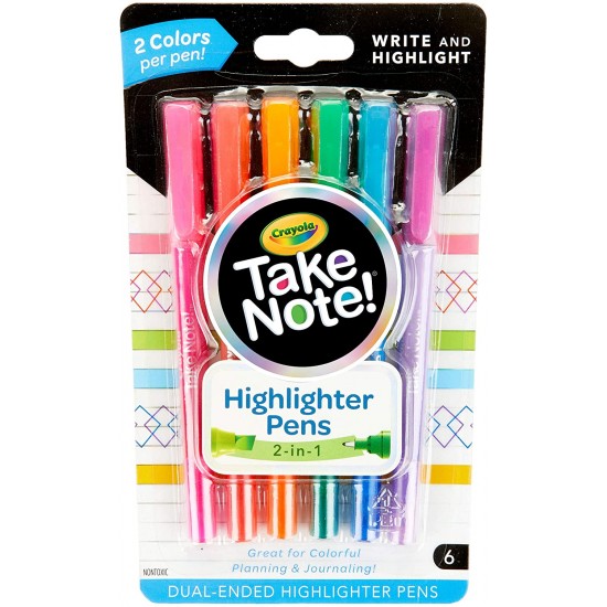 TAKE NOTE DUAL ENDED HIGHLIGHTERS