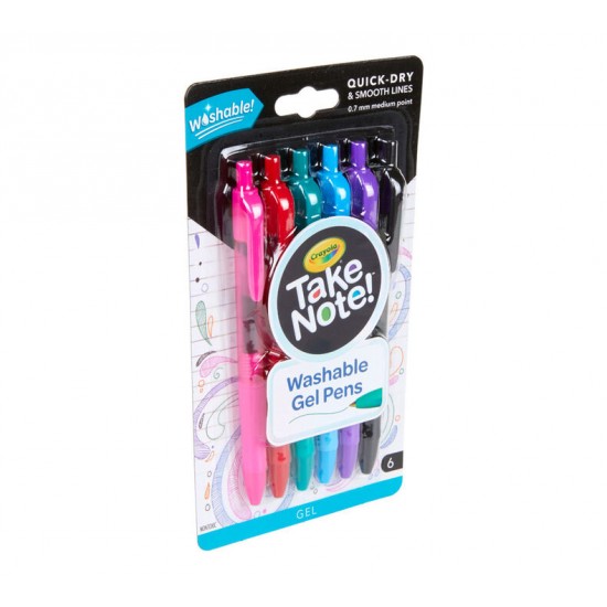 TAKE NOTE 6 WASHABLE GEL PENS