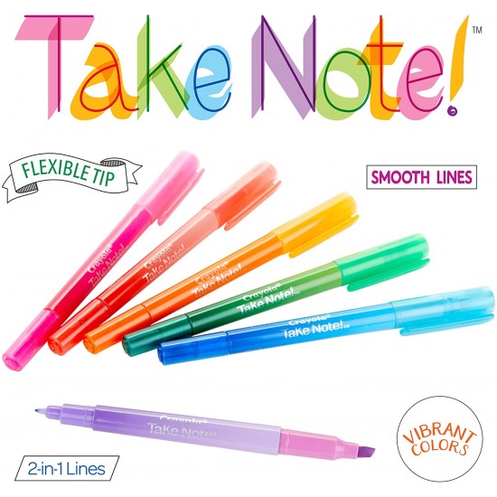TAKE NOTE DUAL ENDED HIGHLIGHTERS