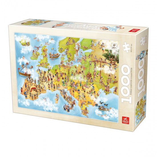 PUZZLE 1000 CARTOON MAP - EUROPE