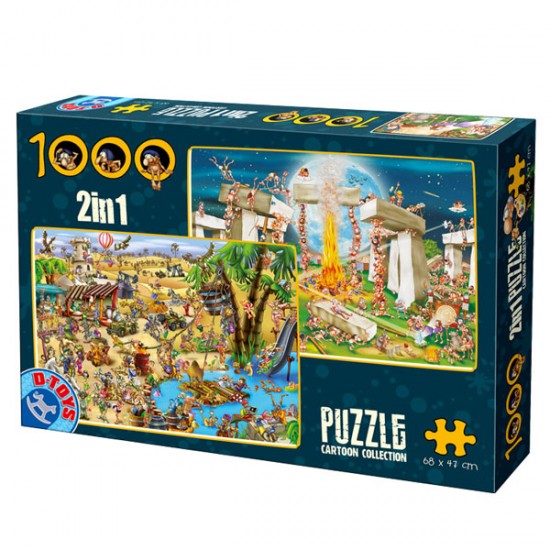 PUZZLE 1000 CARTOON COLLECTION 2 IN 1