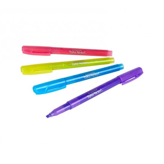 TAKE NOTE 4 GLITTER HIGHLIGHTERS