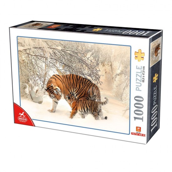 PUZZLE 1000 ANIMALS - TIGERS