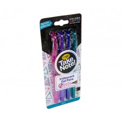 TAKE NOTE 4 IRIDESCENT GEL PENS
