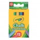 12 ANTI-DUST COLOURED CHALKS